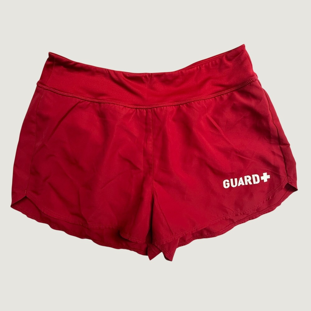 Sporti Guard Womens S Lifeguard Board Shorts Red 2.5 Swim Shorts NWT